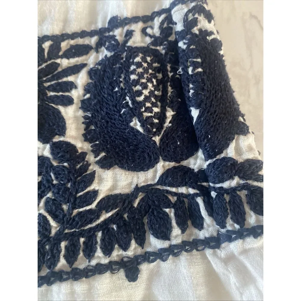 J Crew Embroidered Linen Tunic Dress Coverup‎ Size XS